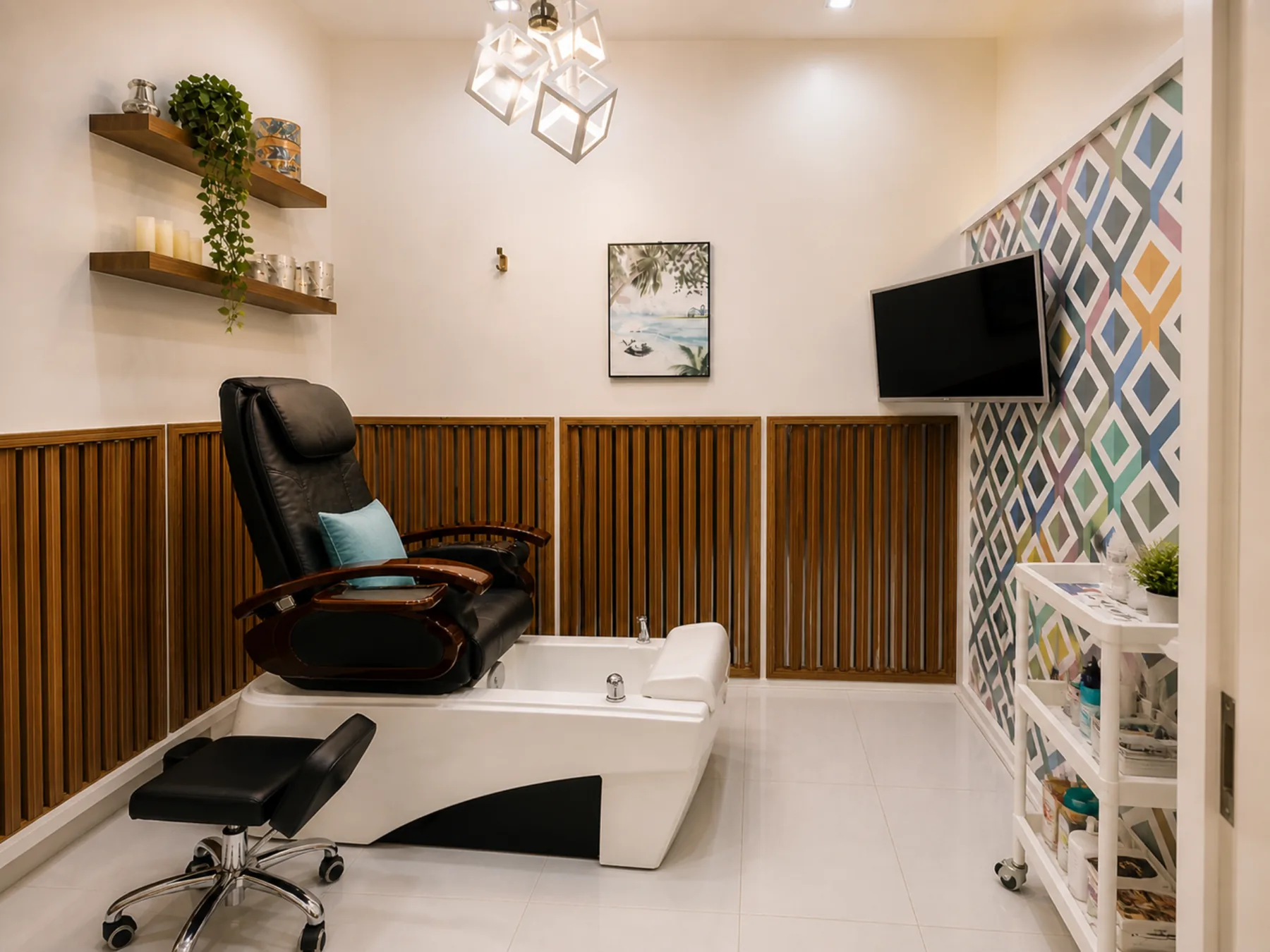Manicure and pedicure room at Hide Park Spa Abu Dhabi
